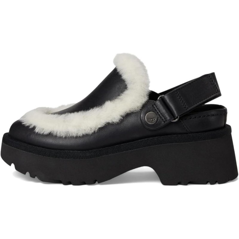 UGG Esmee Leather Clog Talon Confortable Élégant